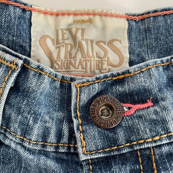 Levi Strauss Signature Bermuda Jean Denim Shorts – Girls Size 7 - Picture 1 of 11